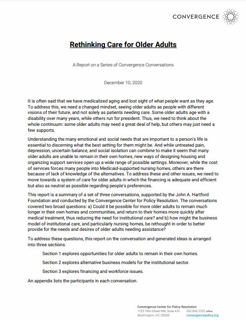 Rethinking Care for Older Adults
